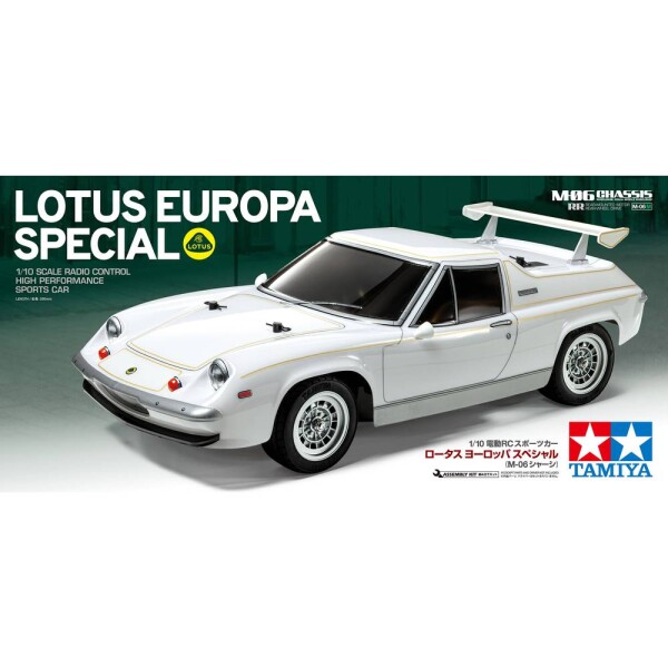 Tamiya M-06 RC Lotus Europa Special (M-06) komutátorový 1:10 RC model auta elektrický pretekárske auto zadný 2WD (4x2) BS; 58698