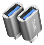 Trust Calyx 26221 strieborná / Adaptér / USB-C na USB-A / 10 Gb/s / 18W nabíjanie (26221)
