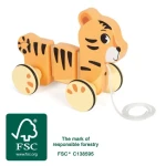 Small Foot Drevená ťahacia hračka Tiger