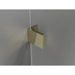 MEXEN/S - Lunar L sprchový kút dvere krídlové ľavá 80 x 80, transparent, zlato 834L-080-080-50-00-L