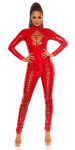 Sexy KouCla rolák LatexLookJumpsuit šnurovanie