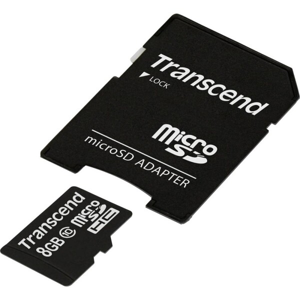 Transcend Premium pamäťová karta micro SDHC 8 GB Class 10 vr. SD adaptéru; TS8GUSDHC10