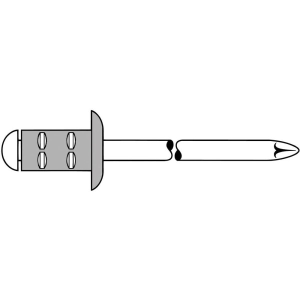 Gesipa 1464835 slepý nit (Ø x d) 3.2 mm x 8 mm nerezová ocel hliník 100 ks; 1464835