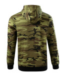 Pánska mikina na zips Camo camouflage green L