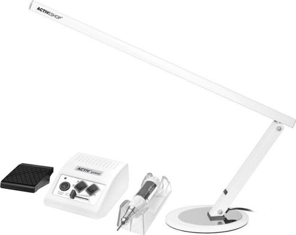 Activeshop Frezarka JD500 white + lampka na biurko Slim 20W Biela