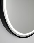 SAPHO - KADRIS guľaté zrkadlo s LED osvetlením, ø 60cm, čierna mat KD060