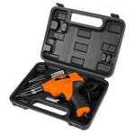 Neo Tools 19-152 oranžová / Spájkovacia pištoľ s kufríkom / 200W / nastaviteľná teplota / ergonomická / plast (19-152)