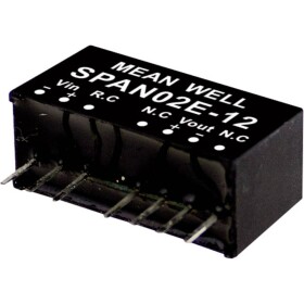 MEAN WELL SPAN02C-12 DC / DC menič napätia, modul 167 mA 2 W Počet výstupov: 1 x; SPAN02C-12
