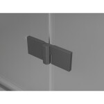 MEXEN/S - Lunar L sprchový kút štvrťkruh krídlový ľavá 80 x 70, transparent, grafit metal 833L-080L-070P-95-00