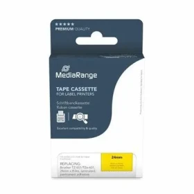 MediaRange kompatibilná páska s Brother TZe-651/TZ-651 / žltý podklad / čierna tlač / 24mm / 8m (MRBTZ651)