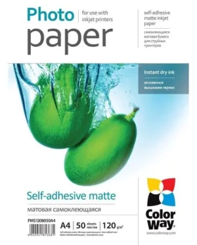 Colorway Samolepiaci fotopapier / Matný / A4 / 50 listov (PMS1208050A4)