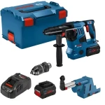 BOSCH GBH 18V-28 CF / Aku vŕtacie kladivo / SDS- PLUS / 18V / 3,3 J / 2x 8,0 Ah / Bluetooth / GDE 18V-16 + L-BOXX (0611921003)