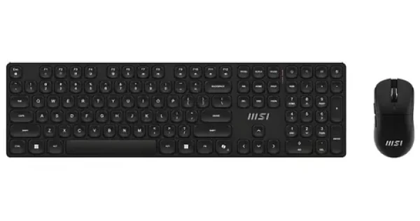 MSI FORGE K210 čierna / Bezdrôtová sada klávesnice a myši / bezdrôtová / dobíjacia / USB / CZ+SK layout (S11-43CS208-Y92)