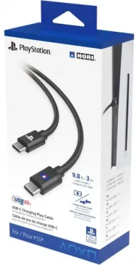 HORI HRP51003 Nabíjací USB-C kábel pre ovládač PS5 DualSense 3M čierna / 2x USB-C (M) / PD 60W (HRP51003)
