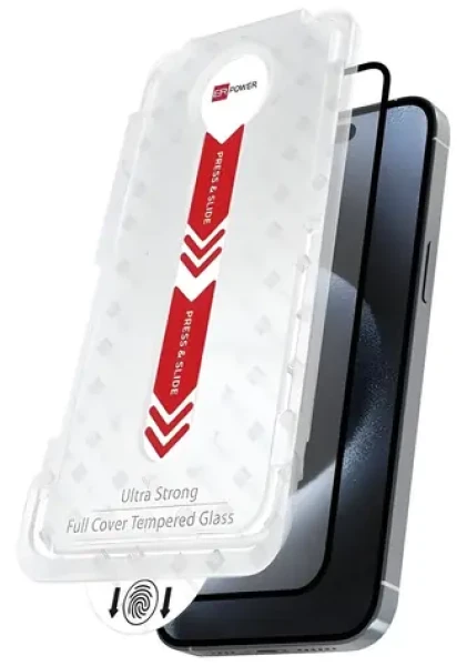 ER Glass FC iPhone Air / Ochranné sklo / Full Cover / Tvrdené sklo 9H / Inštalačný rámček (ERGSFCBAPIP17AIR)