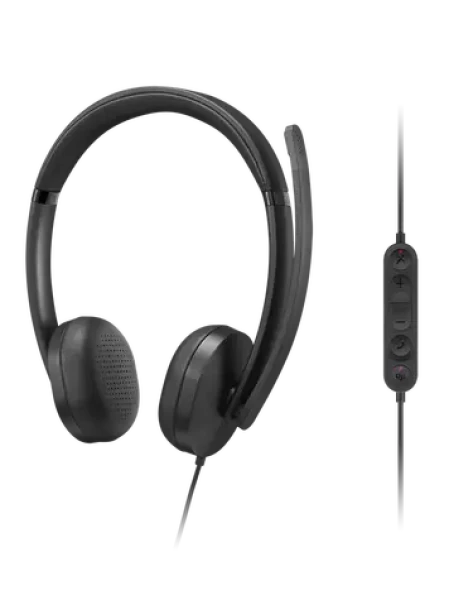 Lenovo VoIP Headset 5000 čierna / Drôtové slúchadlá / mikrofón / USB-C / stereo (4XD1R88995)