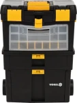 Vorel Pojazdný box na náradie s organizérom / Dielenský vozík / 3dielny / Plast / 46x22x62 cm (TO-78734)