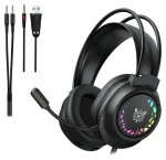 ONIKUMA X92 čierna / Herné slúchadlá / USB / jack 3,5 mm / RGB / mikrofón (X92 Black)