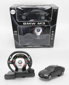 Mamido Mamido Autíčko na diaľkové ovládanie BMW M3 1:18 s volantom čierne