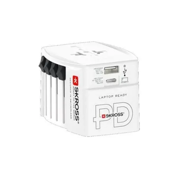 SKROSS MUV USB AC65PD / univerzálny cestovný adaptér / 65W / USB A+C (7640166328308)