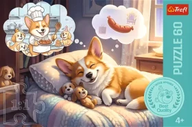Trefl Puzzle Corgi v ríši snov
