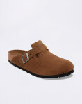 Birkenstock Boston Suede Leather Dark Tea Tonal FB 42