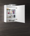 SAPHO - LUCIE galérka s LED osvetlením, 55x70x17cm, biela LU055-0030
