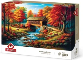 ART PUZZLE Puzzle Most lemovaný stromami