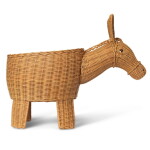 Ferm LIVING Úložný ratanový kôš Donkey Braided Natural