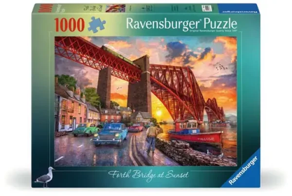 Ravensburger Forth Bridge pri západe slnka