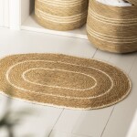 Ib Laursen Rohožka z morskej trávy Cream Stripes