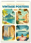 NOTIQUE Nástenný kalendár Vintage plagáty - tropické raje 2026, 33 x 46 cm (PGN-35183)