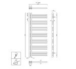 SAPHO - DORLION vykurovacie teleso 500x1200, chrom 1130-11