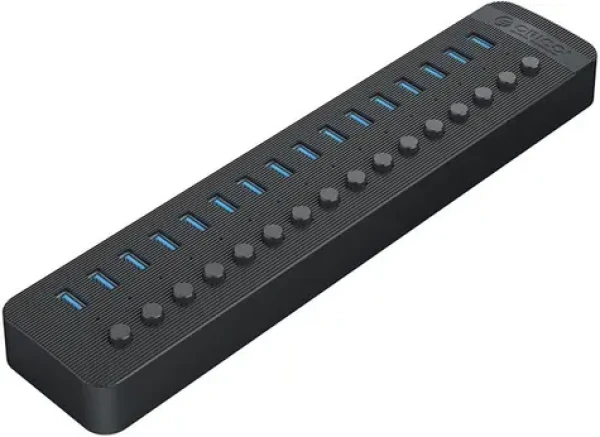 Orico USB Hub 16x USB-A čierna / USB hub / 5 Gbps / BC 1.2 / 78 W (CT2U3-16AB-EU-BK-BP)
