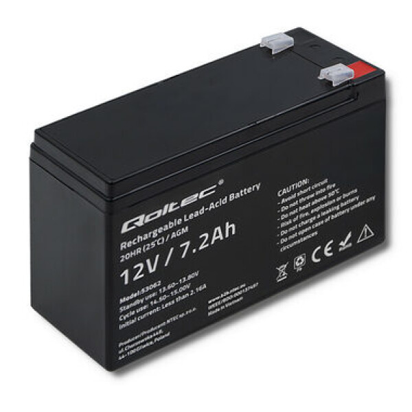 Qoltec 53062 batéria AGM 12V 7.2Ah max.108A (53062-Q)