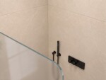 CERANO - Sprchová zástena Walk-in Orbis - Ľavá - 8 mm - čierna matná, mliečne sklo - 70x200 CER-682141