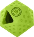 KIWI WALKER Gumová hračka ICOSABALL Mini zelená / Hračka pre psov / otvor na maškrty / 6,5 cm (RUB-856)