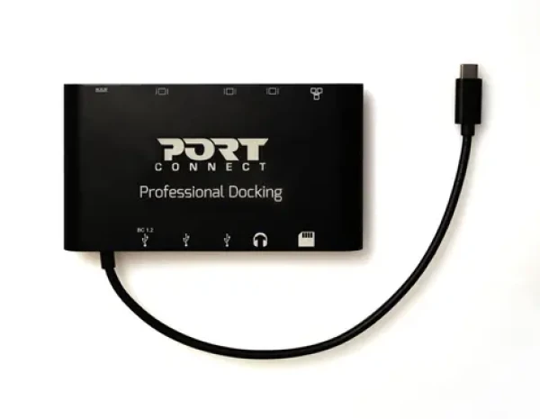 PORT CONNECT Dokovacia stanica 8v1 / LAN / HDMI / mini Display Port / VGA / USB-C 60W / 3x USB-A, (901906)