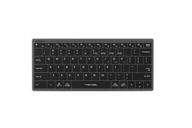 A4Tech FBX51C šedá / Bezdrôtová nízkoprofilová klávesnica / CZ layout / Bluetooth / 2.4GHz USB-A Nano prijímač (FBX51C-GY)