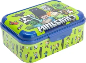 STOR Box na desiatu Minecraft Core24 / Box na desiatu / Plast / Bez BPA / Oficiálna licencia (40643)