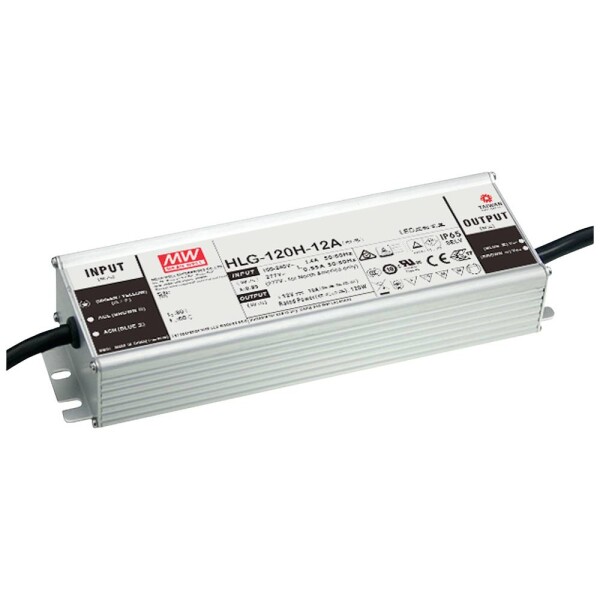 MEAN WELL HLG-120H-12 LED driver, napájací zdroj pre LED 120 W 10 A 12 V bez možnosti stmievania; HLG-120H-12