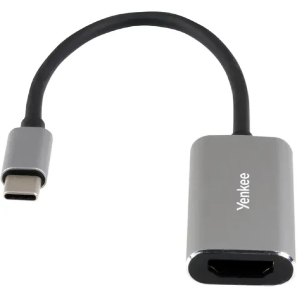 YENKEE YTC 012 USB-C na HDMI adaptér strieborná / 4K / 0.2m (8590669262816)
