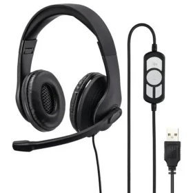 HAMA PC Office Headset HS-USB300 čierna / slúchadlá s mikrofónom (139924)