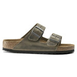 Dámske/pánske žabky Birkenstock Arizona Soft Footbed Oiled Leather Narrow Faded Khaki (1019377) 37