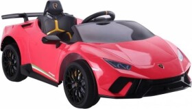 Lean Cars Elektrické autíčko LAMBORGHINI HURACAN 4x45W MOTOR 12V4,5 AH BATÉRIA 2022 nelakované červená