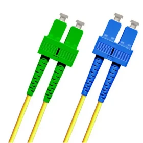 OEM / Optický patch kábel duplex SC / APC-SC / Single mode 9/125 OS2 G657A1 / 1m / Žltá