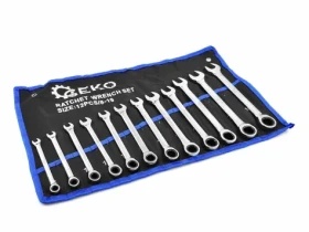 GEKO Kľúče očkoploché račňové 8 - 19mm sada 12ks (G10343)