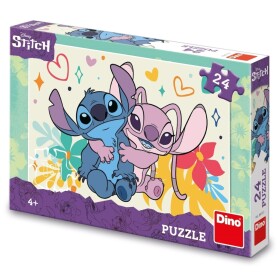 Dino Stitch a Angel puzzle 24 dielikov FSC