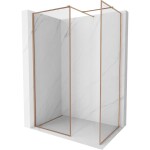 MEXEN/S - Kyoto-XF Sprchová zástena WALK-IN s rámom 80 x 70, transparent 10 mm, meď kartáčovaná 800-080-202-04-65-070-XF