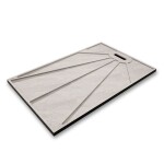 H K - BLACK STAR sprchová vanička z liateho mramoru, obdĺžnik, 80x70x3 cm SE-BLACKSTAR8070SET